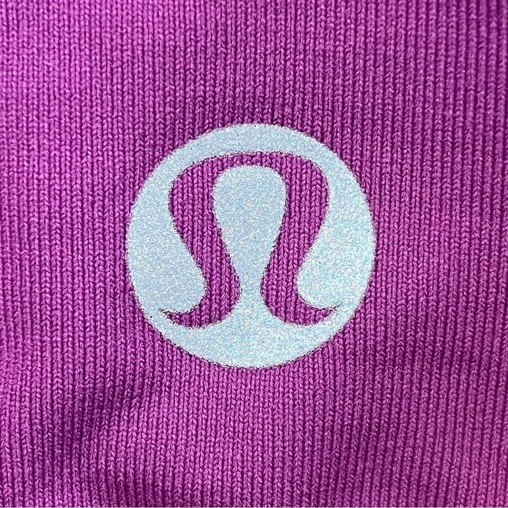 Lululemon Run For Your Life Bra Tank Top Heathered Dew Berry Purple Size 4 - Picture 9 of 12